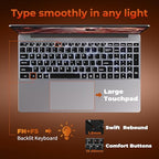 MOONFISH 15.6-Inch Core i5 Laptop with 16GB RAM and 1TB SSD