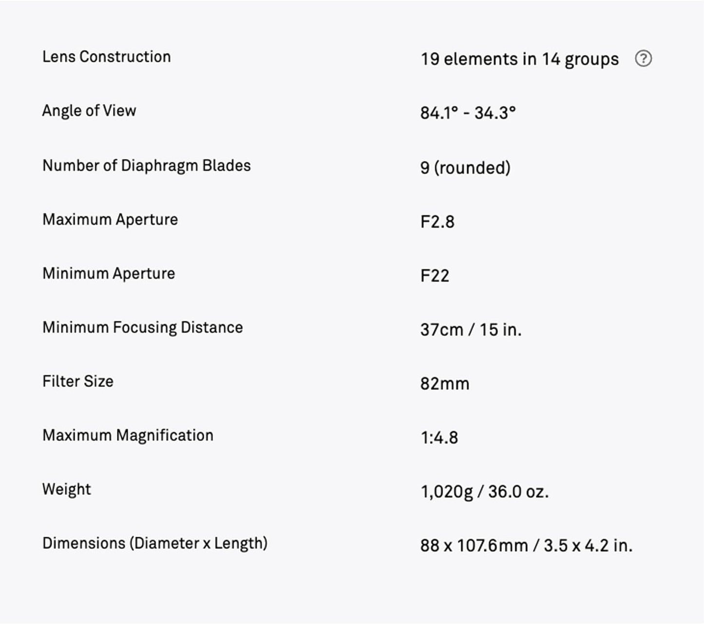 Sigma 24-70mm F2.8 Art DG OS HSM Nikon Lens