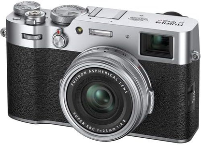 Fujifilm 16642939 X100V Digital Camera Silver Bundle
