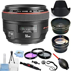 Canon EF 50mm f/1.2L USM Prime Lens Bundle