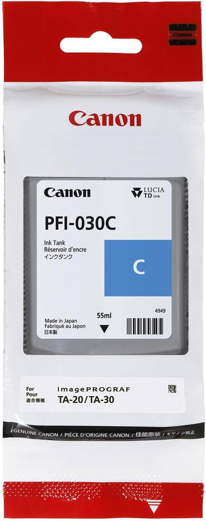 Canon PFI-030 Ink Tank Kit - Matte Black, Black, Magenta, Cyan, Yellow