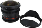 Rokinon RKHD8MV-C HD 8mm T3.8 Fisheye Lens Canon - Cine Lens
