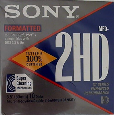 Sony 10MFD-2HD 3.5" Floppy Disks (10-Pack)