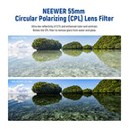 Neewer NW SERIES S 55mm CPL Filter Circular Polarizing HD Optical Glass
