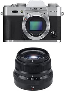 Fujifilm X-T10 Silver Mirrorless Camera + XF35mm Lens — main product image