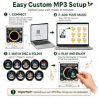 Generic Magnetic Fridge Vinyl Record Player with NFC Discs
