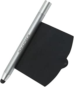 Monoprice 110382 Stylus with Retractable Screen Cleaner Silver