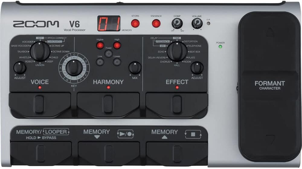 Zoom V6-SP Multi-Effects Vocal Processor Pedal Bundle