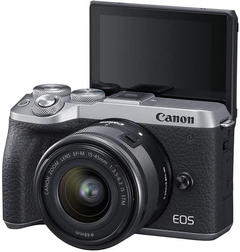 Canon EOS M6 Mark II Mirrorless Camera 15-45mm Lens Kit + Accessories (Renewed)