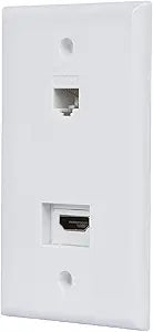 Monoprice 112094 Recessed HDMI Ethernet Wall Plate — main product image
