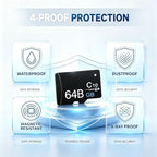 Wellnk-iot 64GB Class 10 MicroSD Memory Card