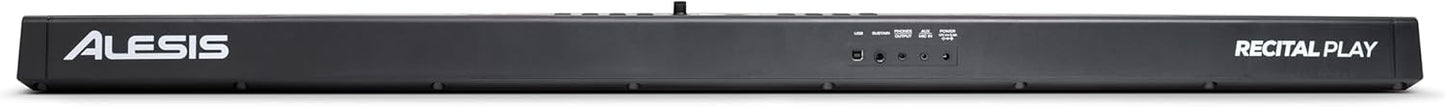 Alesis RECITAL PLAY 88-Key Digital Piano Keyboard Bundle