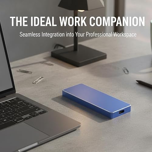 MENDED Portable SSD 1TB Slim Aluminum USB 3.0 External Drive — main product image