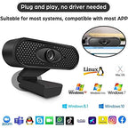DDYYDS 1080p Plug-and-Play Webcam with Noise-Cancelling Mic