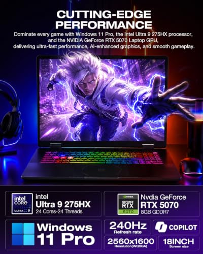 MSI Crosshair 18 Ultra 9 RTX 5070 240Hz Gaming Laptop