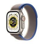 Apple Apple Watch Ultra Titanium Case Blue/Gray Trail Loop Renewed