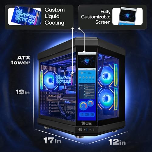 HYPER CYBER Ultra Black Plus Core Ultra 9 Gaming Desktop PC — main product image