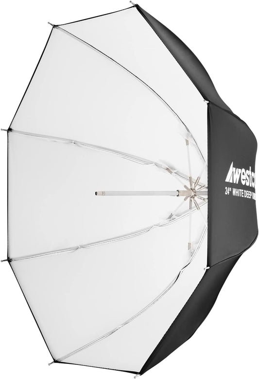 Westcott 5628 Deep White Bounce Umbrella 24"