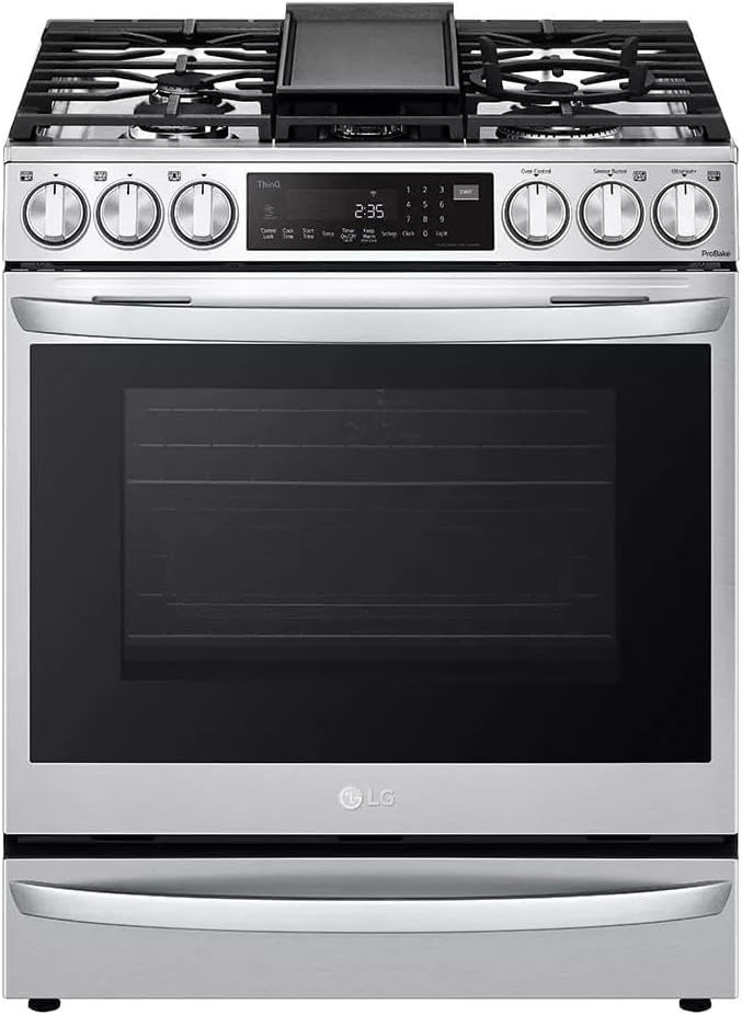 LG Lg 6.3 cu ft. Smart Wi-Fi Enabled ProBake Gas Range — main product image