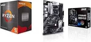 AMD Ryzen 5 5600X CPU & ASUS B550-PLUS Motherboard — main product image
