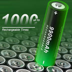 BENKIA Button Top Rechargeable Batteries with Charger, 6-Pack