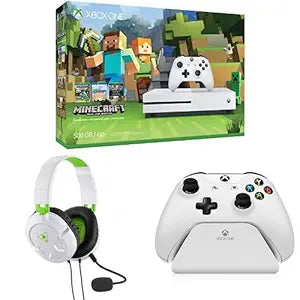 Microsoft Xbox One S Minecraft Bundle Turtle Beach Headset