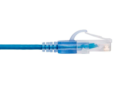Monoprice 129454 Cat6A Patch Cable - 6in, Blue, 10-Pack, SlimRun