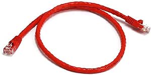 Monoprice 103372 Cat5e Red Ethernet Cable 2ft — main product image