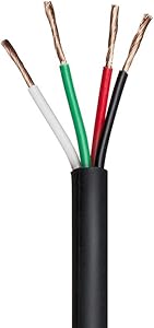 Monoprice 113735 Nimbus 18AWG 4-Cond Plenum Speaker Wire 500ft