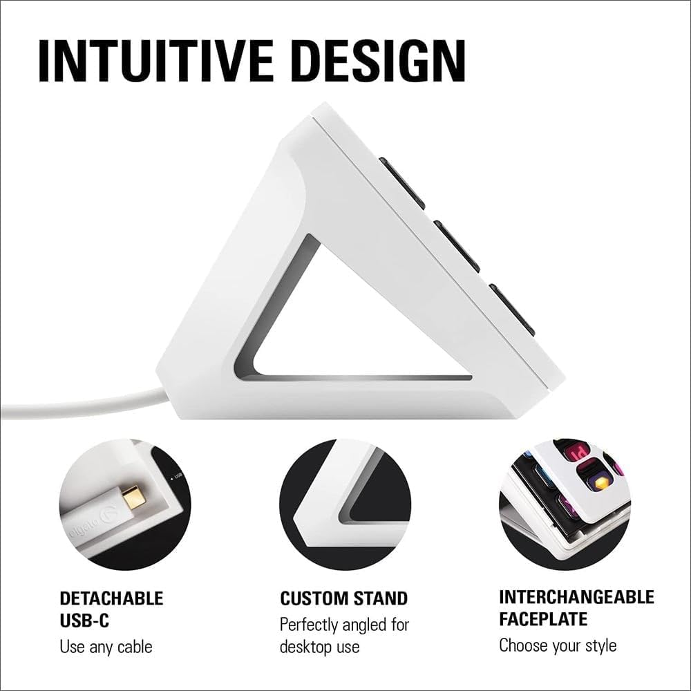 Elgato 20GBA9901-wt Stream Deck MK.2 White Studio Controller