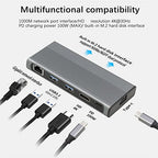WODHAZNC USB-C Hub Docking Station with M.2 SSD Enclosure
