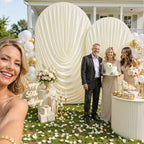 Tao-Ge Draped Stretchy Wedding Arch Backdrop Cover