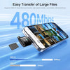 HAUXGOGO USB-C MicroSD Card Reader with Aluminum Housing