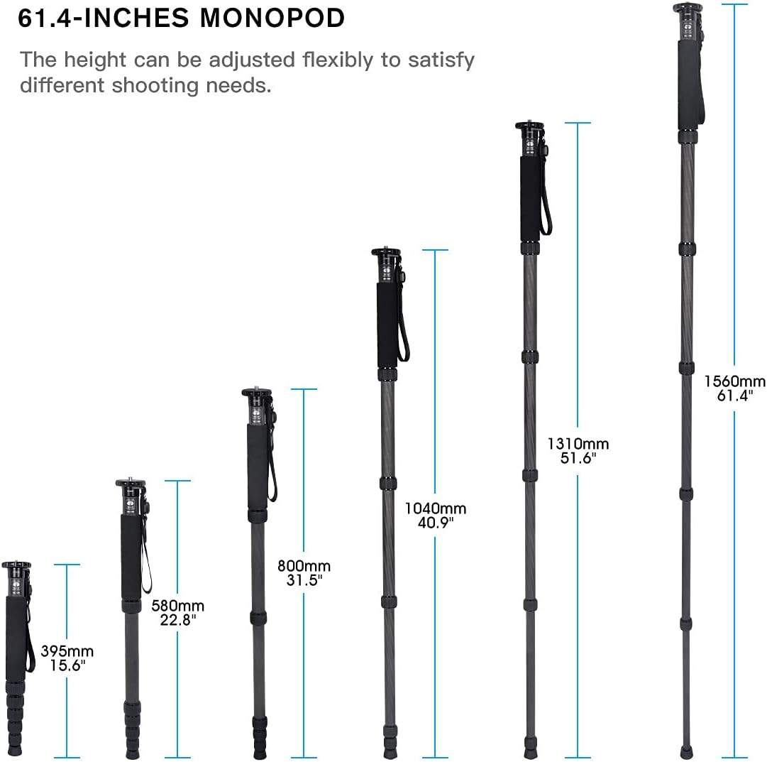 Sirui P-326 Carbon Fiber Lightweight Travel Monopod