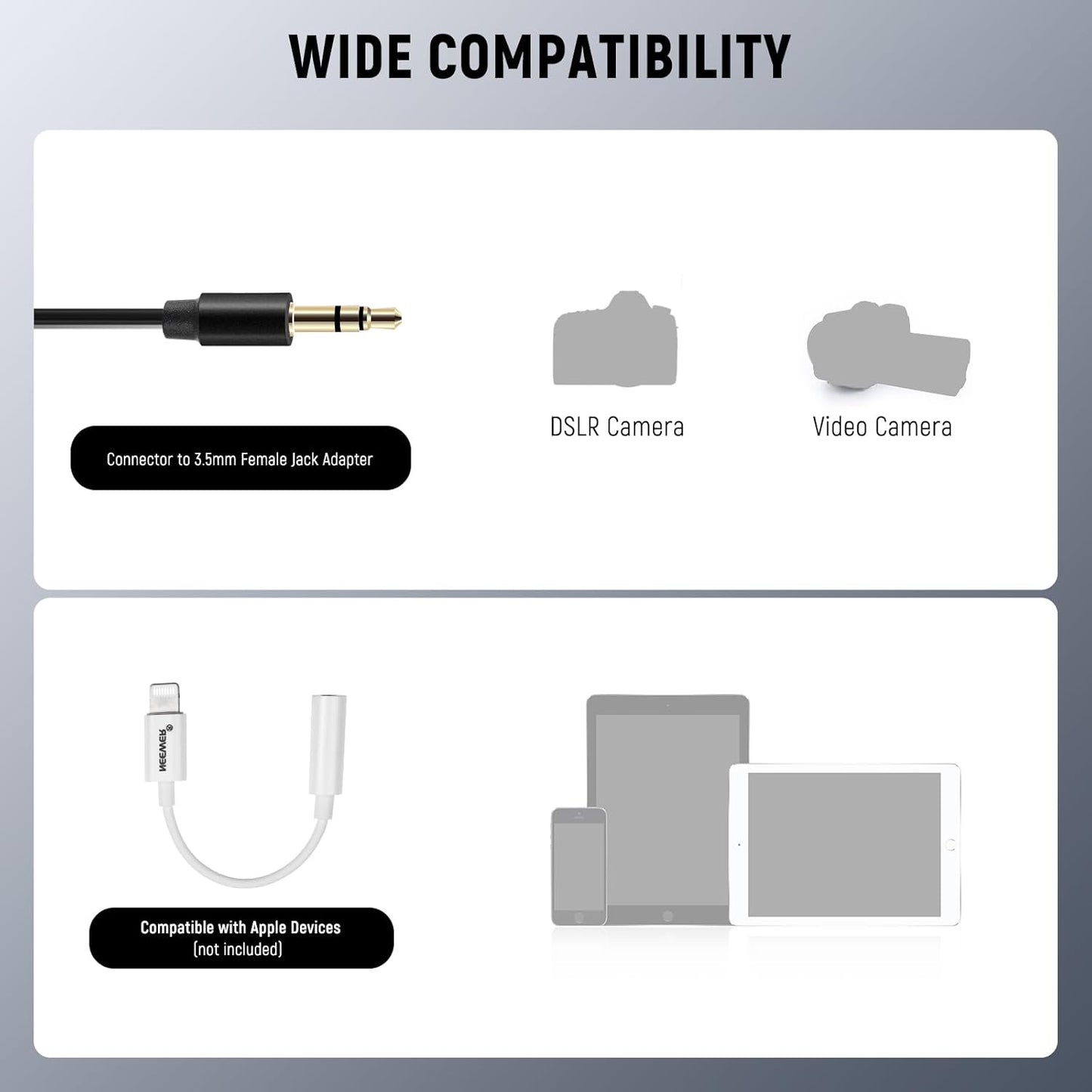 Neewer CM5 Lavalier Lapel Microphone 2-Pack