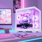 HELLOLAND Prebuilt White Ryzen 7 RTX 3060 Gaming Desktop
