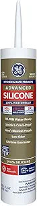 GE 2812565 Advanced Silicone: Kitchen & Bathroom Caulk, White 12-Pack — main product image