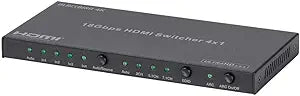 Monoprice 139666 Blackbird 4K HDMI 4x1 Switch with Audio Extractor