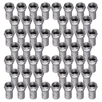 GE RG59 Twist-On F Connectors 50-Pack Coaxial Cable