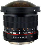 Rokinon HD8M-C 8mm f/3.5 Fisheye Lens for Canon