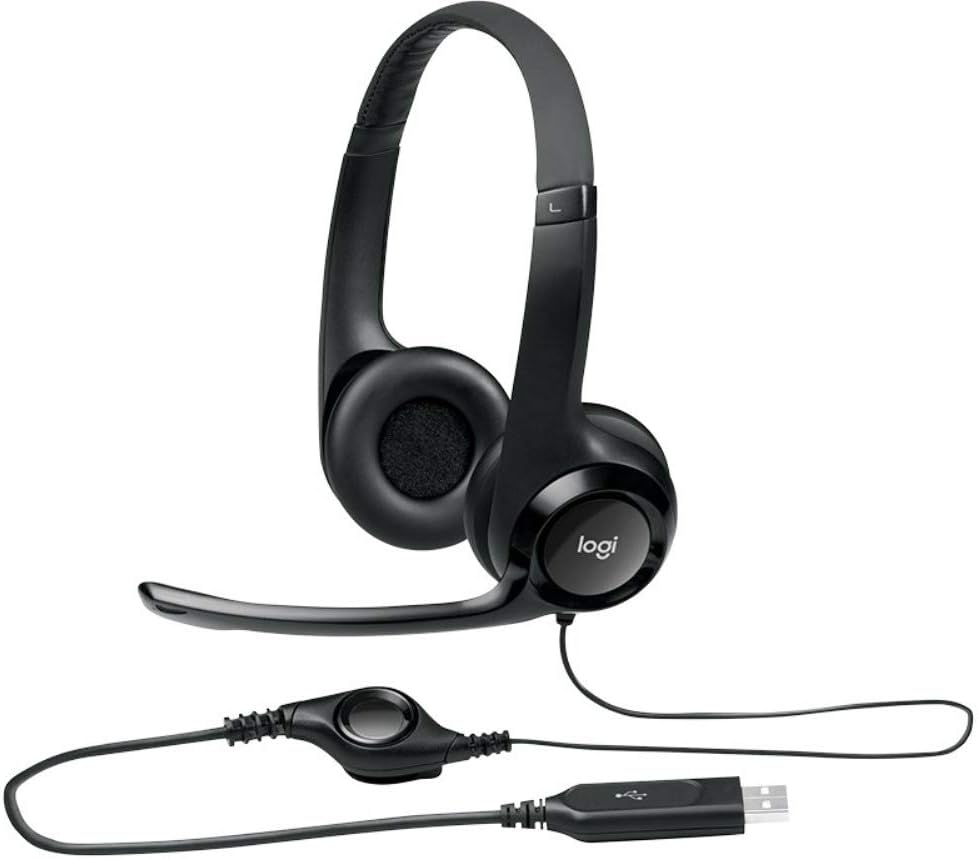 Logitech 981-000014 ClearChat Comfort USB Headset H390 (Renewed)