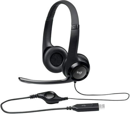 Logitech 981-000014 ClearChat Comfort USB Headset H390 (Renewed)