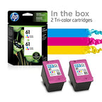 HP CZ074FN 61 Tri-Color Ink Cartridge 2-Pack