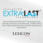 Lexicon LP-V210 White Quartz Composite Vanity Sink