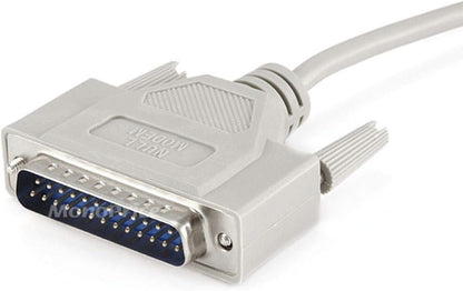 Monoprice 100479 Molded Null Modem Cable DB9 Female to DB25 Male