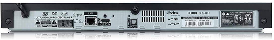 LG UBK80 4K Ultra-HD Blu-ray Player (Renewed)
