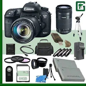 Canon CN7D2 EOS 7D Mark II DSLR Kit 18-135mm + 55-250mm Lens