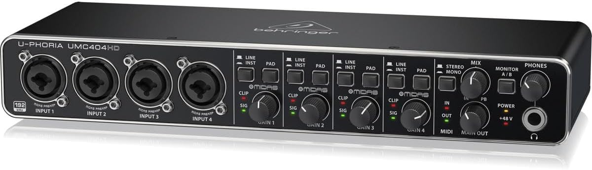 Behringer UMC404HD U-PHORIA USB Audio Interface
