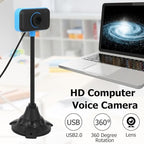 POPETPOP Plug-and-Play USB Webcam with Flexible Gooseneck