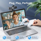 EMEET NOVA 4K Webcam with PDAF Autofocus and Dual Mics